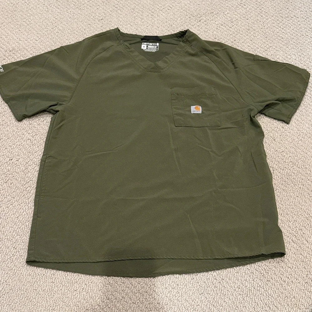 Carhartt Modern Fit Olive green jogger scrub Set - Picture 4 of 6